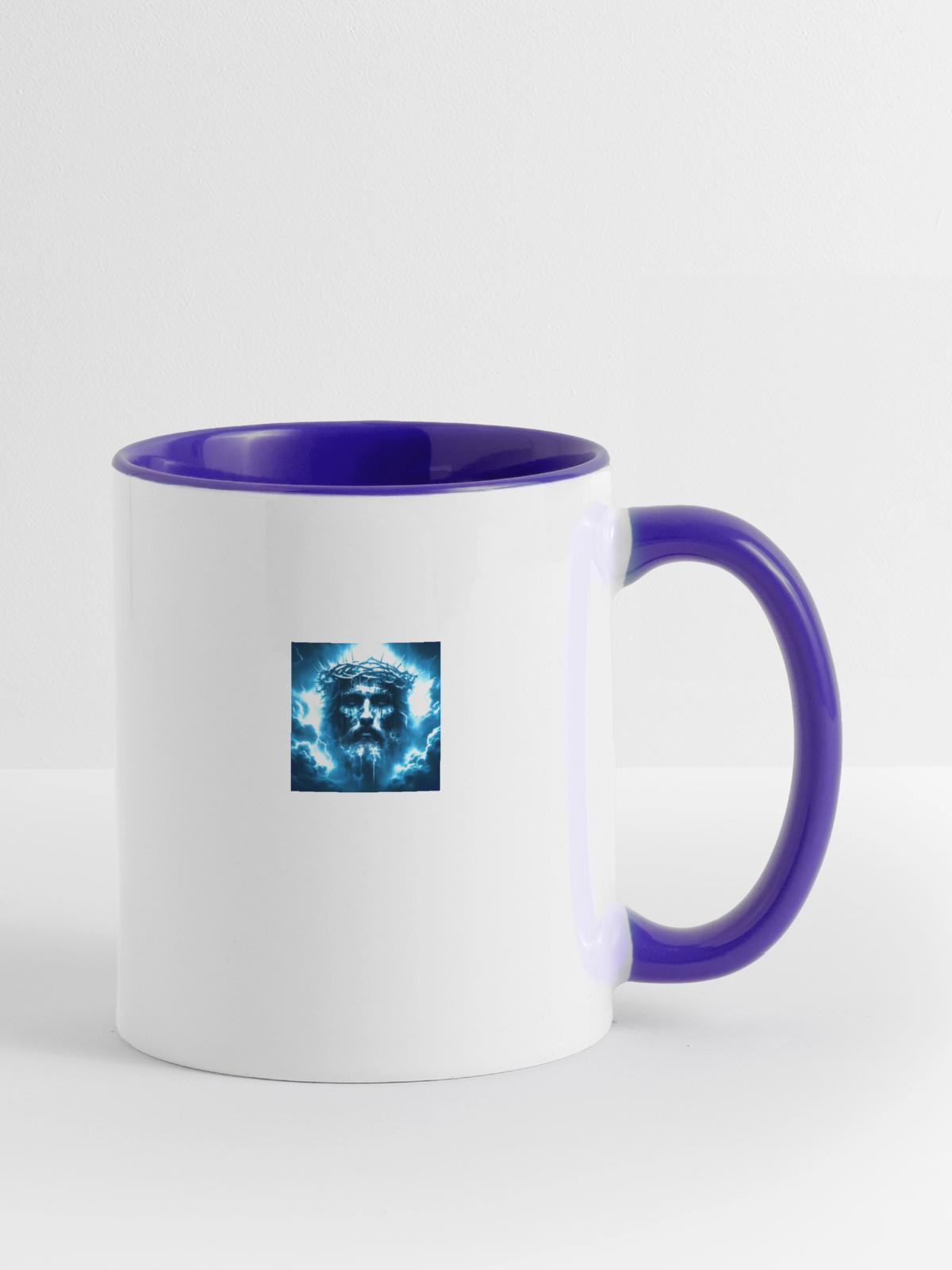 Most High - Contrast Coffee Mug - white/cobalt blue - Right