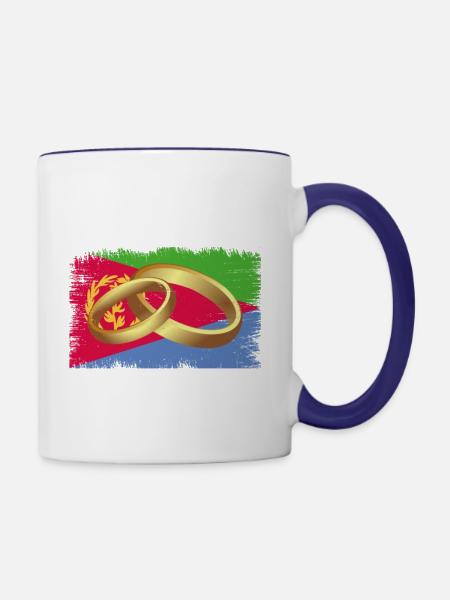 My Wife Is Eritrean Nothing Scares Me - Contrast Coffee Mug - white/cobalt blue