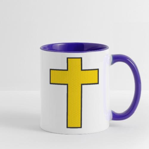Kevlar Cross Shirt–Christian Strength and Protect - Contrast Coffee Mug