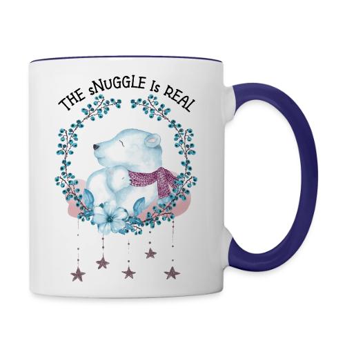 The snuggle is real - Contrast Coffee Mug