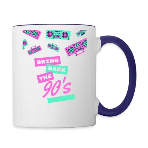 Bring Back The 90s Nostalgia Design| Retro 90s Art - Contrast Coffee Mug