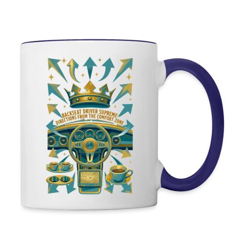 Backseat Driver T Shirt, Funny Dad Gift - Contrast Coffee Mug