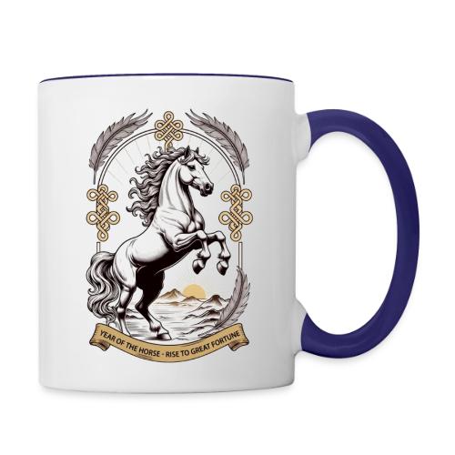 Year of the Horse Rearing T Shirt, Lunar New Year - Contrast Coffee Mug