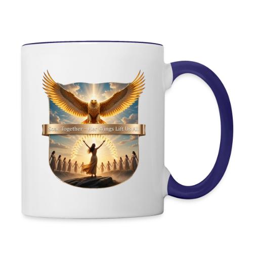Women’s Day Eagle Matriarch T Shirt,, Gift for Mom - Contrast Coffee Mug