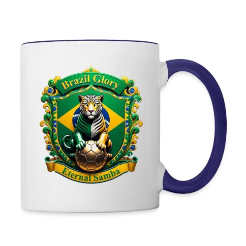 Brazil Jaguar Glory Tee, Brazilian Pride Gift - Contrast Coffee Mug