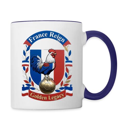 France Rooster Reign T-Shirt, Tricolore Pride Gift - Contrast Coffee Mug