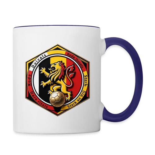 Belgium Lion Valor T-Shirt, Belgian Pride Gift - Contrast Coffee Mug