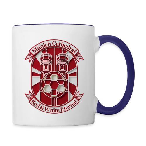 Munich Cathedral T Shirt, German Football Fan Gift - Contrast Coffee Mug