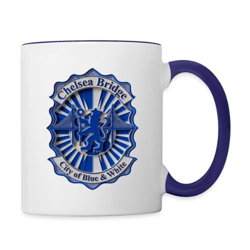 Chelsea Blue Bridge T Shirt, Soccer Fan Gift - Contrast Coffee Mug