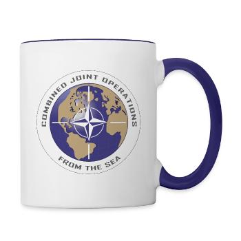 Navy Combined Joint Operations From The Sea wo Txt - Contrast Coffee Mug - white/cobalt blue - Right