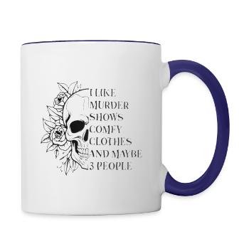 Funny Shirts - Contrast Coffee Mug - white/cobalt blue - Right