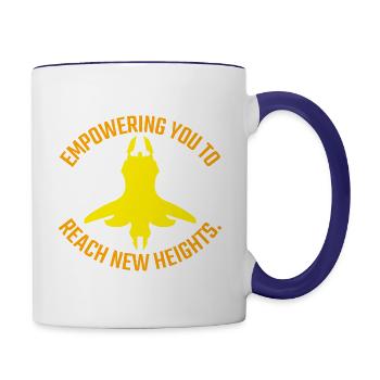 Empowering you to reach new heights - Contrast Coffee Mug - white/cobalt blue - Right