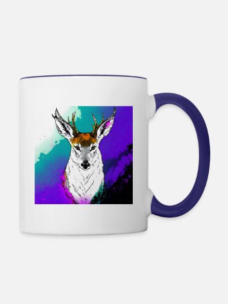 Young Buck future ink - Contrast Coffee Mug - white/cobalt blue