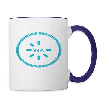 patience loading - Contrast Coffee Mug - white/cobalt blue - Right