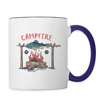 Campfire for Life - Contrast Coffee Mug - white/cobalt blue - Right