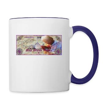 COPPER KINGQUEEN DOLLAR - Contrast Coffee Mug - white/cobalt blue - Right