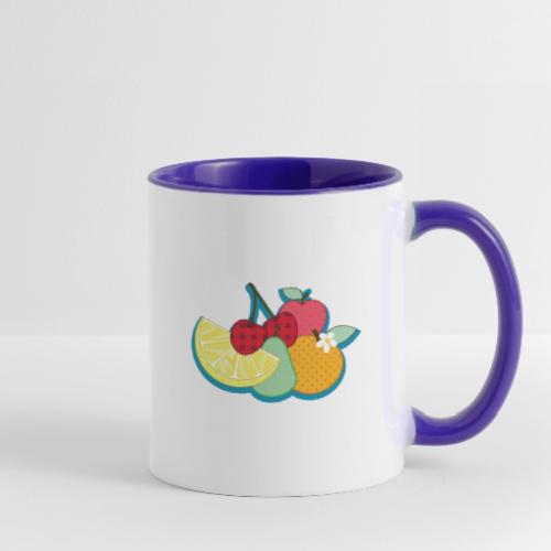 Playful Patterned Fruit Mix - Contrast Coffee Mug