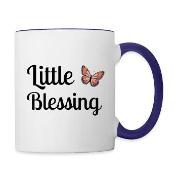 Little Blessing - Contrast Coffee Mug - white/cobalt blue - Right