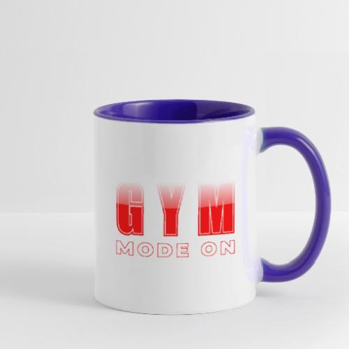 Gym Mode On Fitness Typography Design - Contrast Coffee Mug