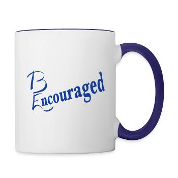 Be Encouraged 2 - Contrast Coffee Mug - white/cobalt blue - Right
