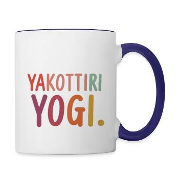 Yakitori Yogi - Contrast Coffee Mug - white/cobalt blue - Right
