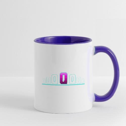 Letter Q – Capital Varsity Alphabet Monogram - Contrast Coffee Mug