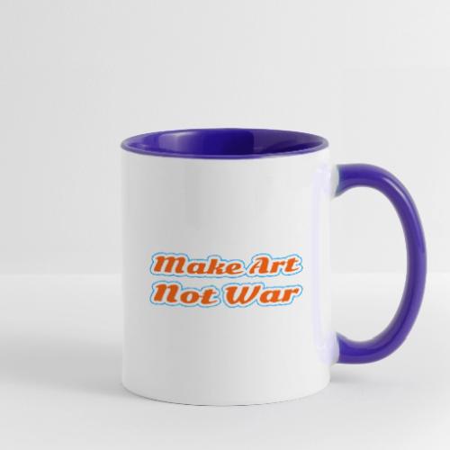 Make Art Not War — Peaceful Creativity Script - Contrast Coffee Mug