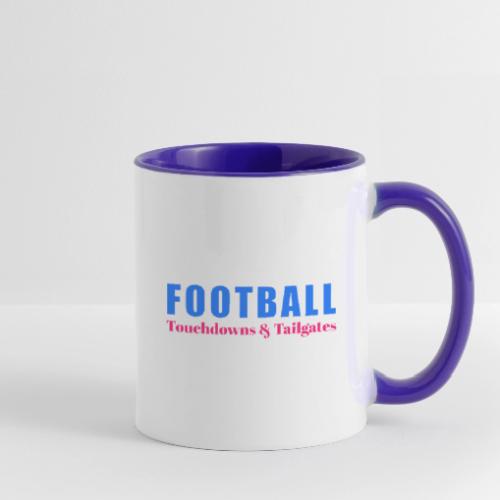 Football Touchdowns & Tailgates Design - Contrast Coffee Mug