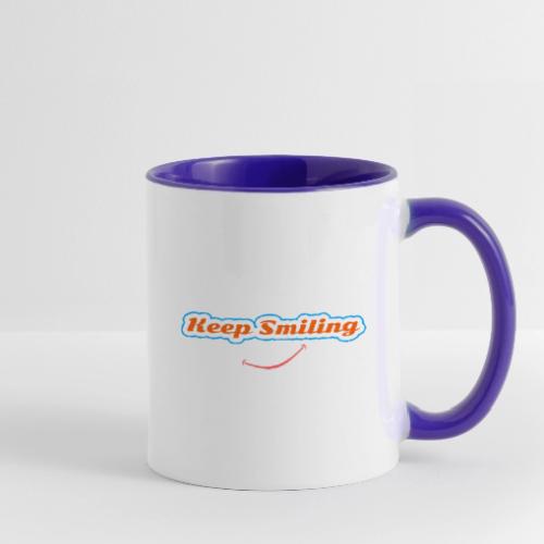 Keep Smiling Positive Vibes Graphic - Contrast Coffee Mug