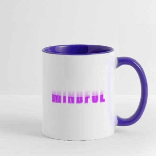 Mindful Typography Minimalist Design - Contrast Coffee Mug