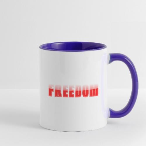 Freedom Typography Design - Contrast Coffee Mug