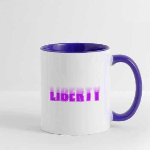 Liberty Typography Graphic Design - Contrast Coffee Mug