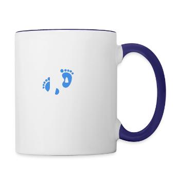 Proud New Dad It s A Boy Shirt Funny New Dad Gift - Contrast Coffee Mug - white/cobalt blue - Right