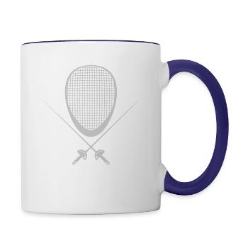 Fencing - Contrast Coffee Mug - white/cobalt blue - Right
