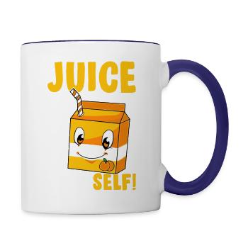 Juice Be Yourself! - Contrast Coffee Mug - white/cobalt blue - Right