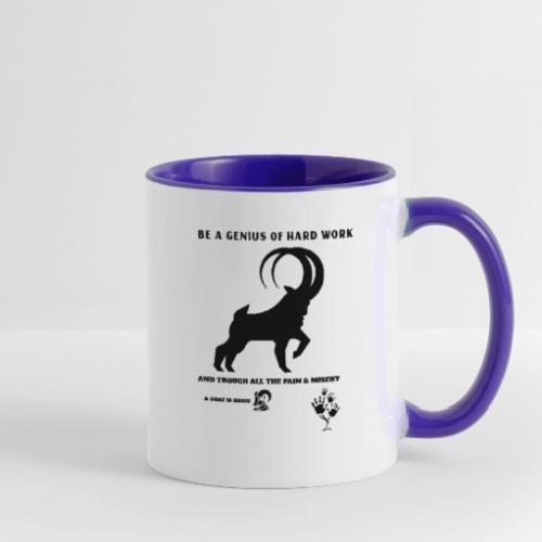 Be A Genius Of Hard Work - Contrast Coffee Mug