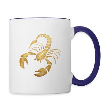 Golden Scorpion - Contrast Coffee Mug - white/cobalt blue - Right