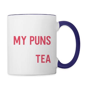 Tea Drinker Tea Lover Party Tea - Contrast Coffee Mug - white/cobalt blue - Right