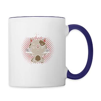 Tea Drinker Tea Lover Party Tea - Contrast Coffee Mug - white/cobalt blue - Right
