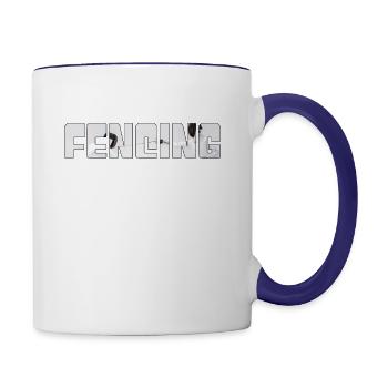 fencing - Contrast Coffee Mug - white/cobalt blue - Right
