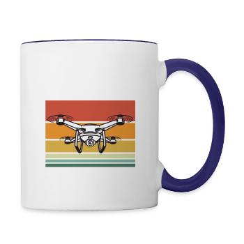 I Dont Just Fly Drones I Crash Them Too - Contrast Coffee Mug - white/cobalt blue - Right