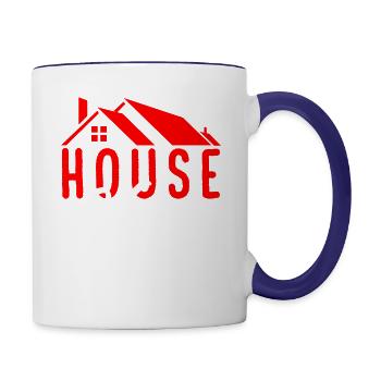 House Hustler T shirts - Contrast Coffee Mug - white/cobalt blue - Right