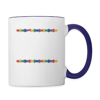 Autism Awareness - Abilities Outweigh Disabilities - Contrast Coffee Mug - white/cobalt blue - Right