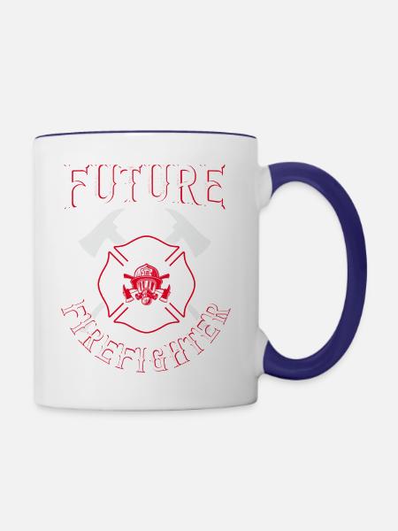 Future Firefighter - Contrast Coffee Mug - white/cobalt blue