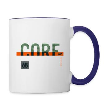 CORE DENIM - Contrast Coffee Mug - white/cobalt blue - Right