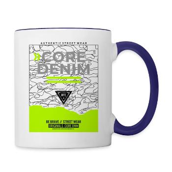 Core denim - Contrast Coffee Mug - white/cobalt blue - Right