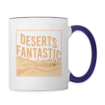 Desert fantastic flat - Contrast Coffee Mug - white/cobalt blue - Right