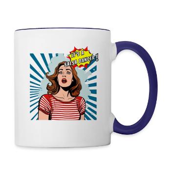 Salsa Dancer: Its a Salsa Dancer - Contrast Coffee Mug - white/cobalt blue - Right