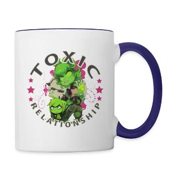 toxic - Contrast Coffee Mug - white/cobalt blue - Right