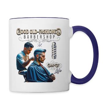 Clean Cut Life - Contrast Coffee Mug - white/cobalt blue - Right
